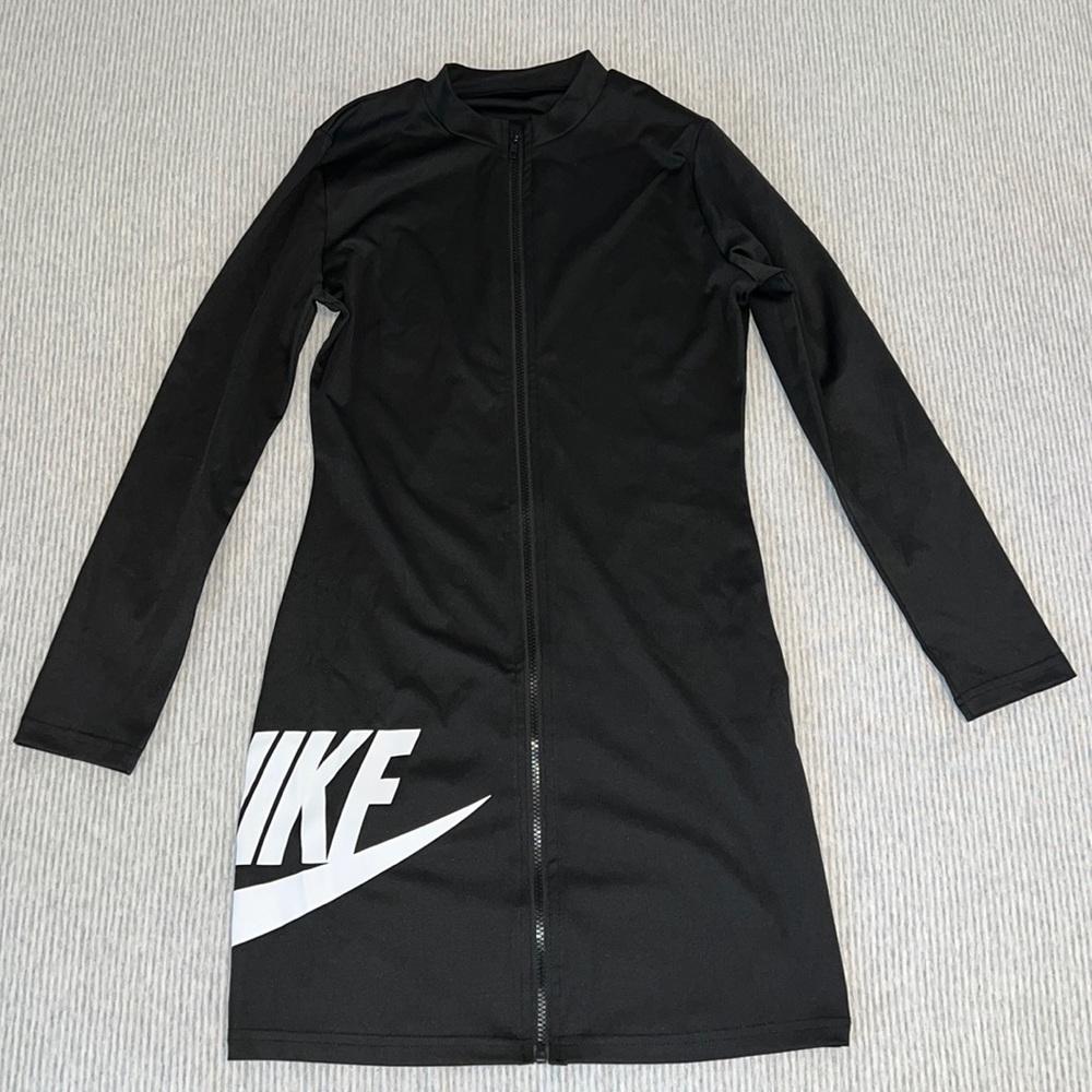 Black Athletic Style Zip Up dress